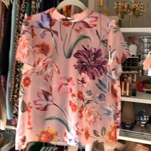 JCrew Mockneck Floral Blouse